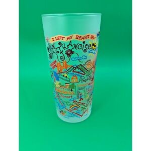 CatStudio San Francisco Scenery 15 oz. Frosted Drinking Glass Tumblers 2011